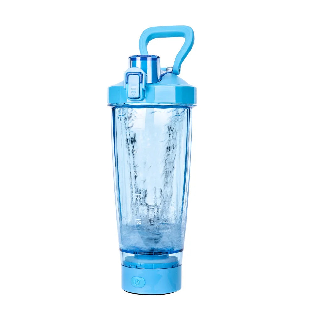 Blue Portable Electric Shaker Bottle without