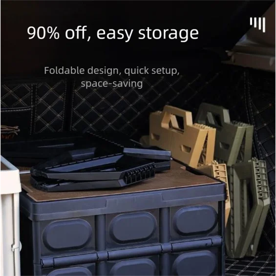 Blue Portable Folding Stool - Compact Lightweight Plastic