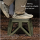 Blue Portable Folding Stool - Compact Lightweight Plastic