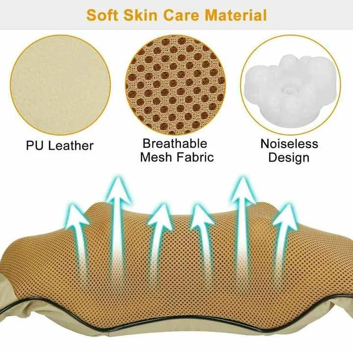 Blue Portable Kneading Neck and Shoulder Massager with Heat