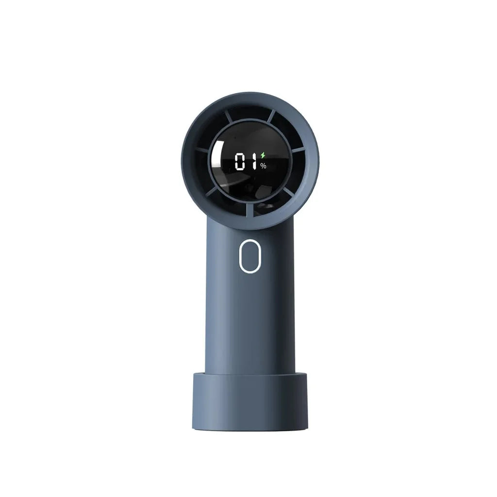 Blue Portable Mini Bladeless Fan - Rechargeable Handheld