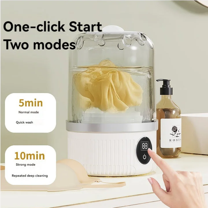 Blue Portable Mini Washing Machine - Rechargeable USB-C