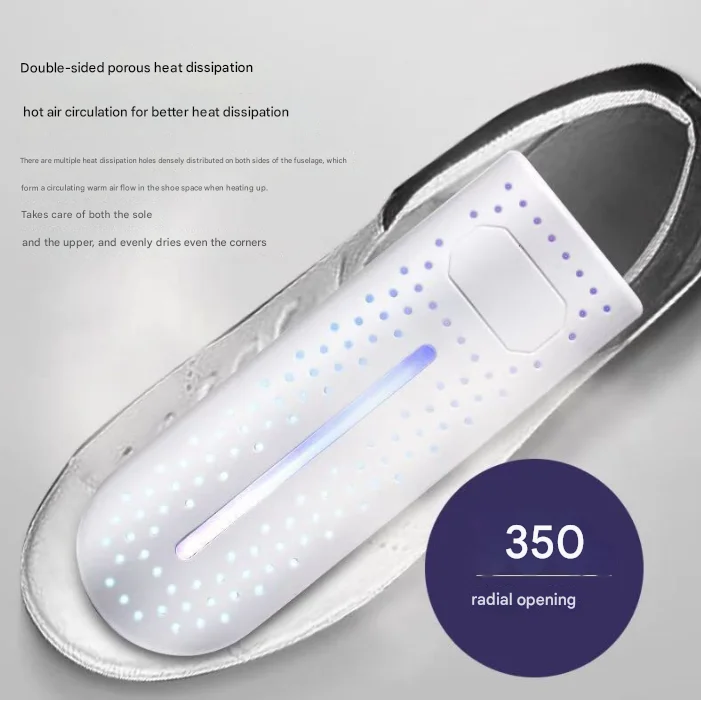 Blue Portable USB Shoe Dryer and Deodorizer constant temperature