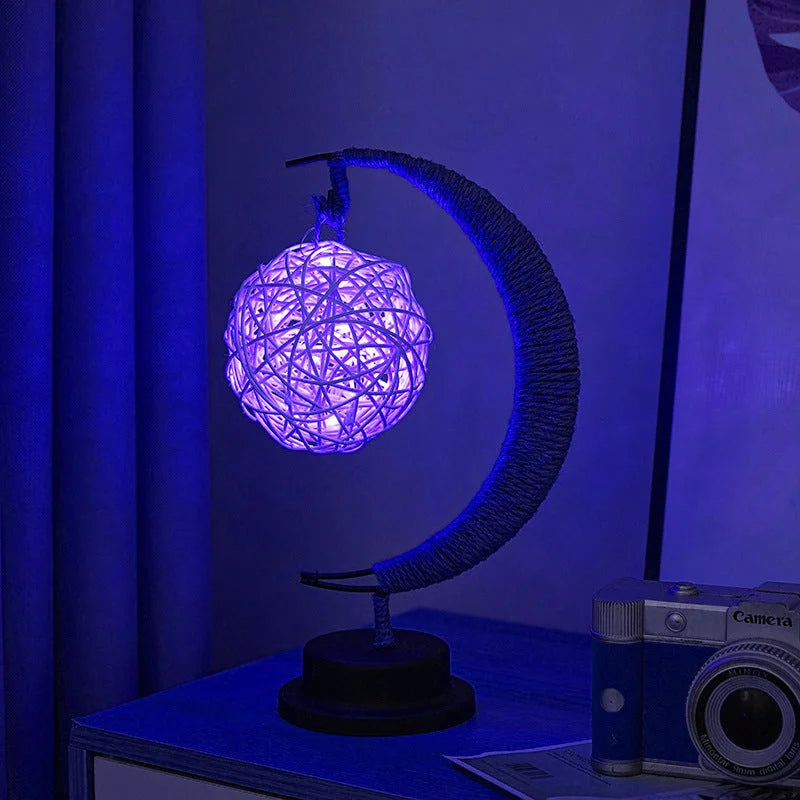Blue Rattan ball USB model Night Light LED Decorative Light