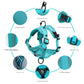 Blue Reflective Mesh Dog Harness and Leash Set - Adjustable