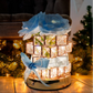 Blue Rose LED Crystal Flower Table Lamp - USB Rechargeable