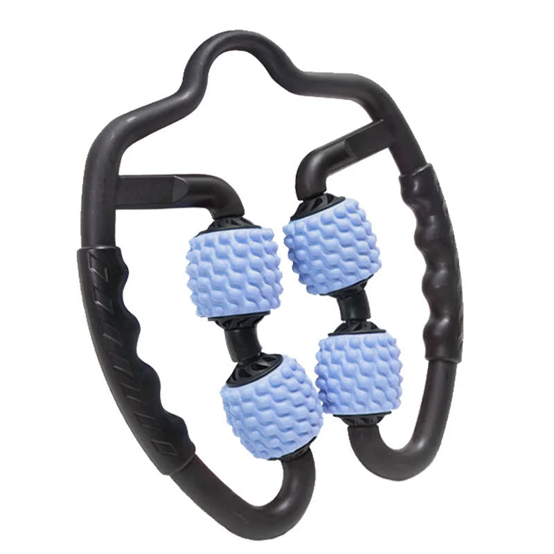Blue Set of 2 Foam Roller Ring Leg Massagers - Muscle