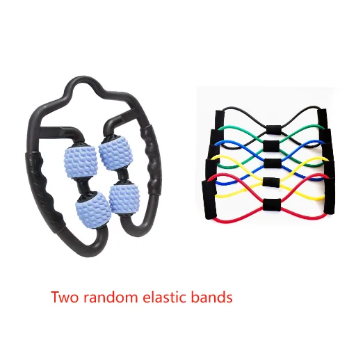 Blue Set of 2 Foam Roller Ring Leg Massagers with 2