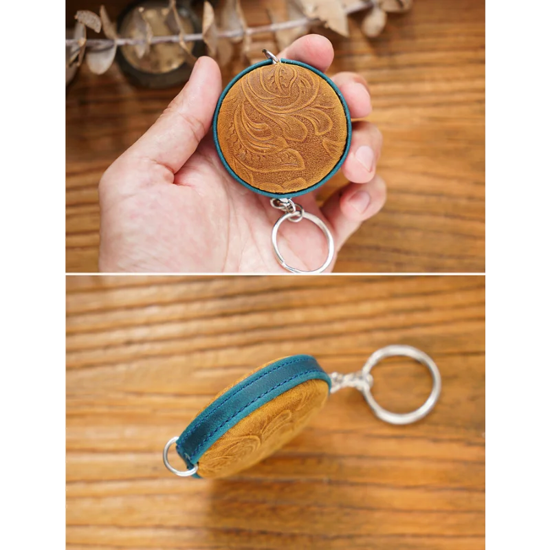 Blue Side Band Mini Leather Tape Measure - 1.5m/60in