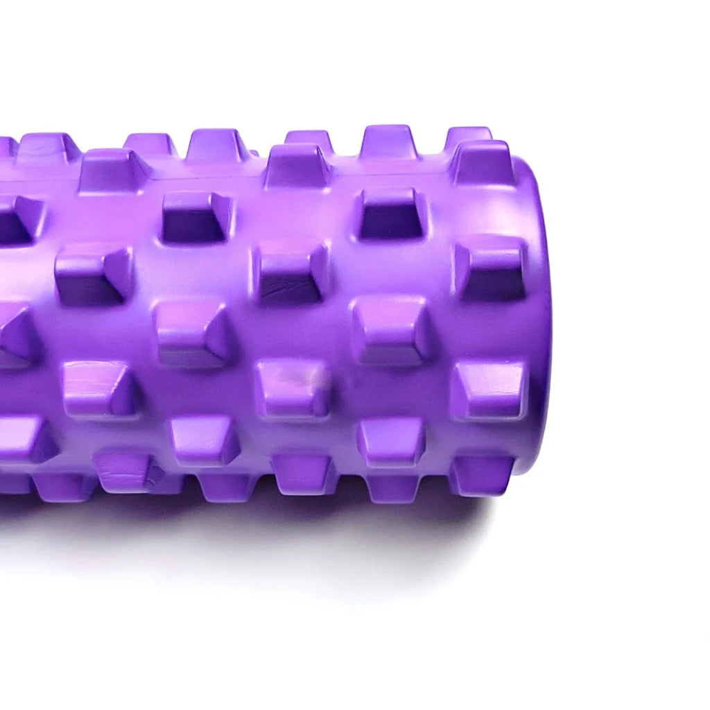 Blue Solid Yoga Foam Roller 45cm - Colorful Wolf Tooth