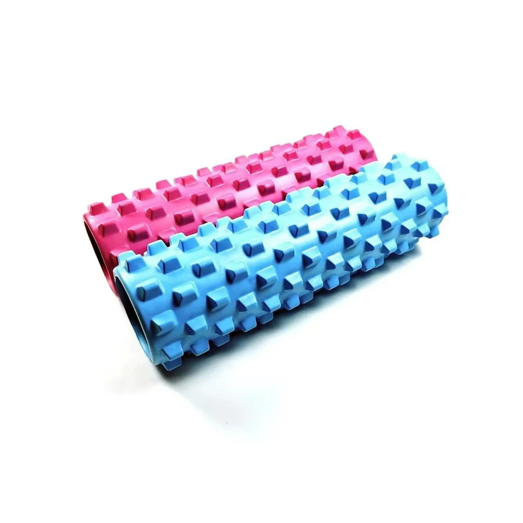 Blue Solid Yoga Foam Roller 45cm - Colorful Wolf Tooth