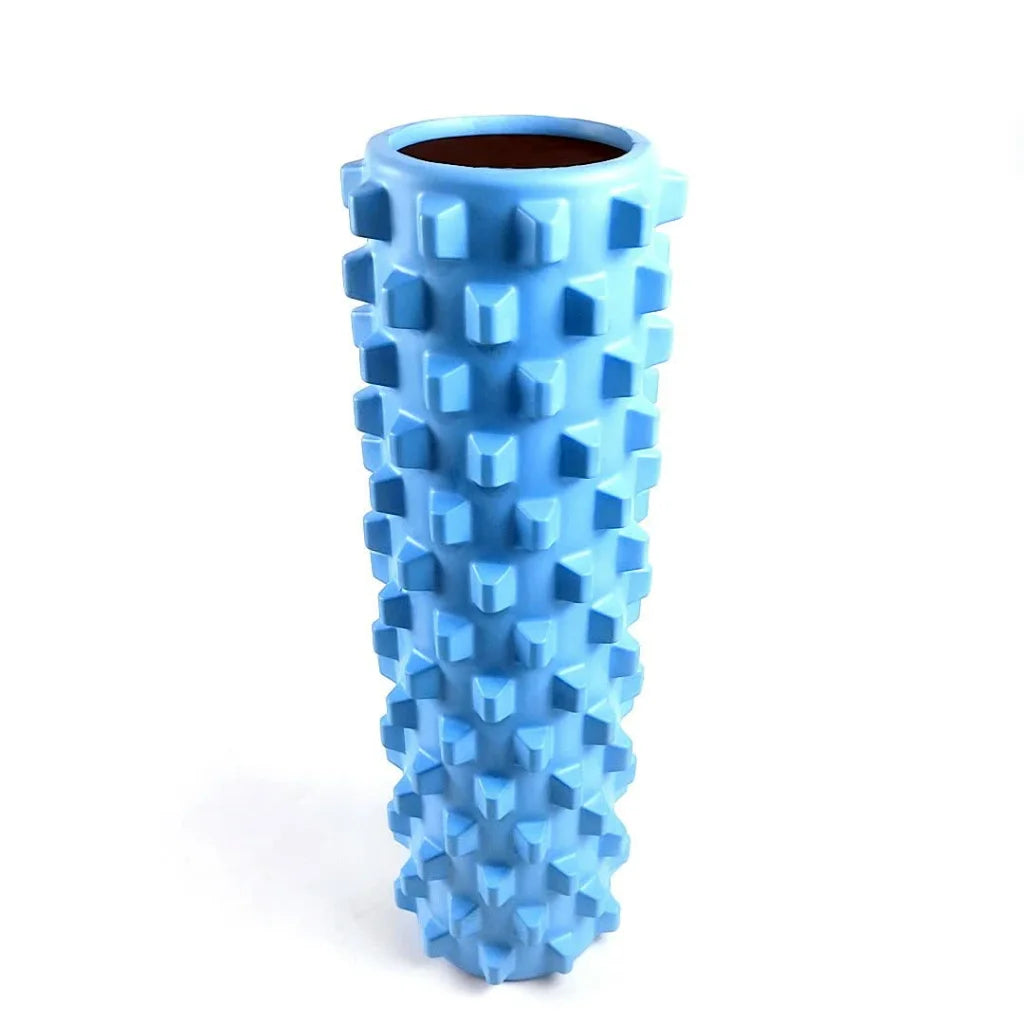 Blue Solid Yoga Foam Roller 45cm - Colorful Wolf Tooth