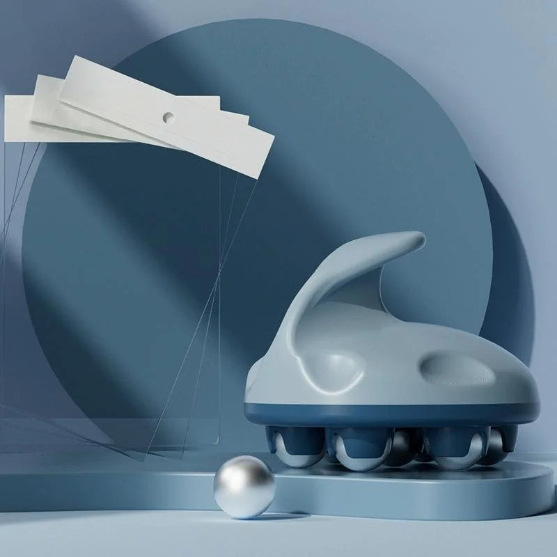 Blue Steel Ball Abdominal Massager For Calf Muscle