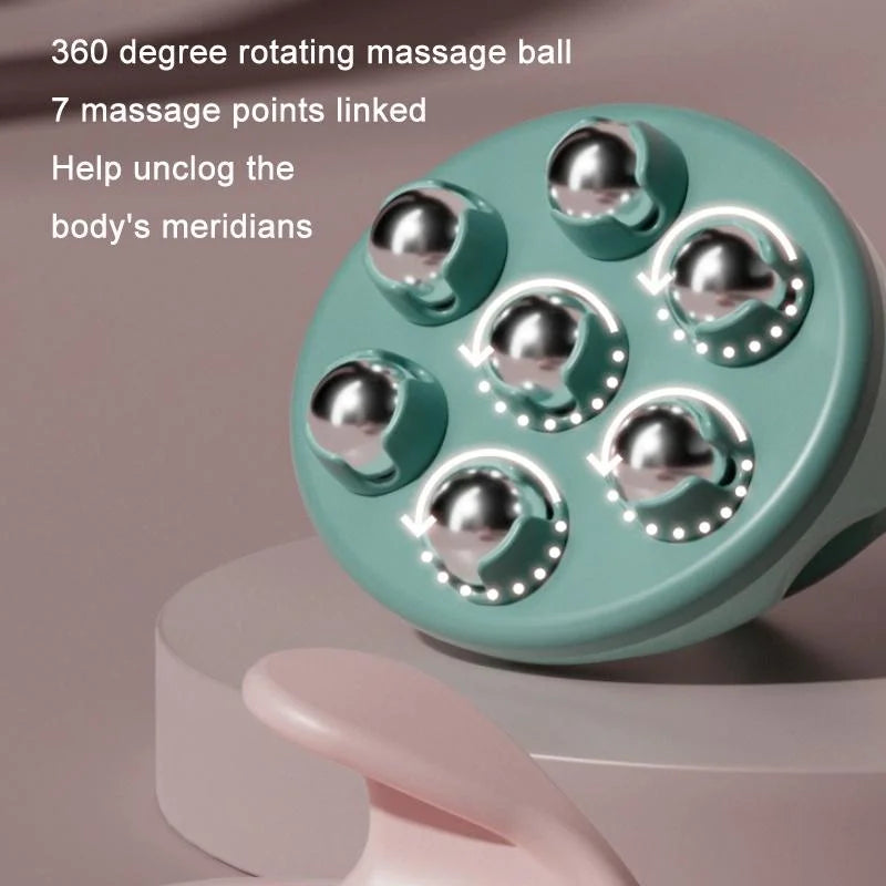 Blue Steel Ball Abdominal Massager For Calf Muscle