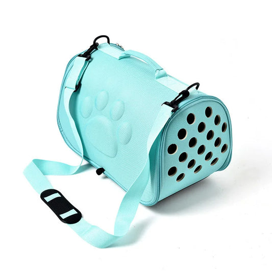 Blue Stylish EVA Pet Carrier Bag - Lightweight Portable &