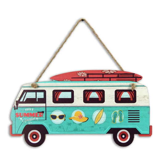 Blue Surf Van Hanging Wall Art 51cm - Home & Garden > Wall