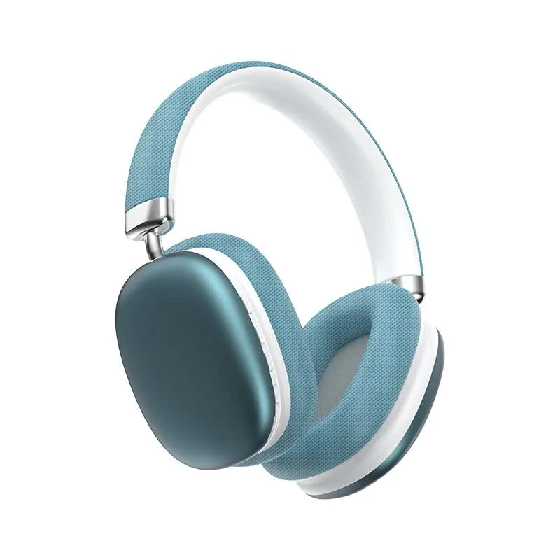 Blue Wireless Bluetooth Headphones - Over-Ear Deep Bass