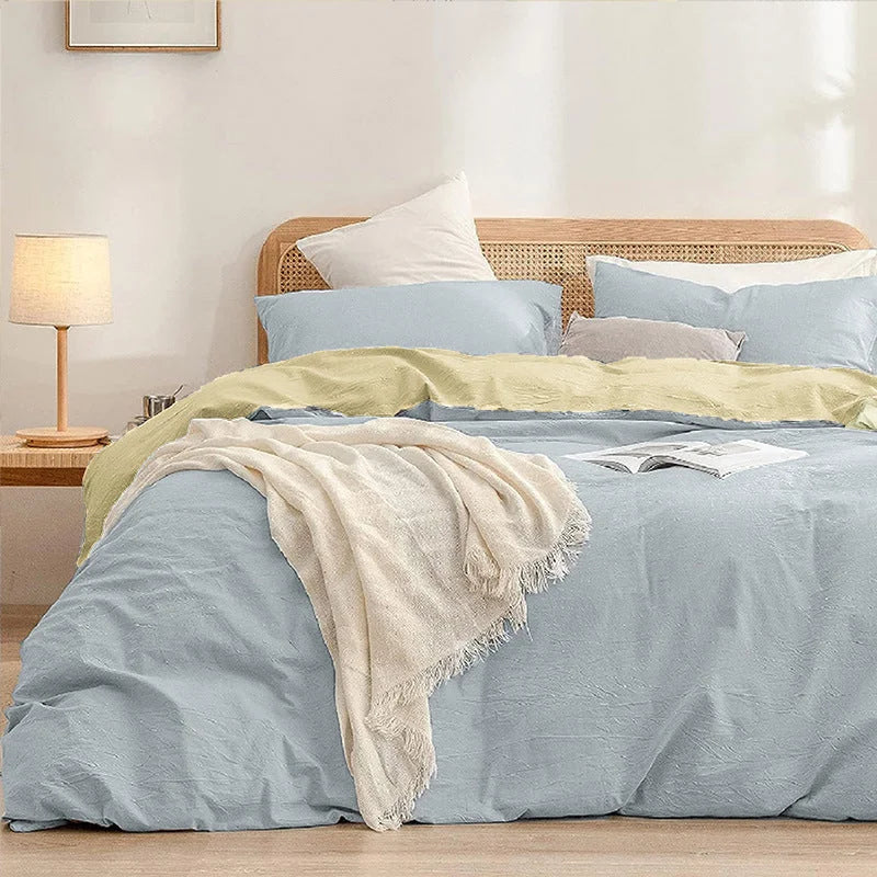 Blue-yellow 1.8m (Duvet Cover 180*220cm) Luxurious Soft