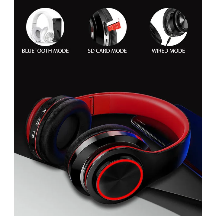 Bluetooth 5.0 Wireless Earphones Foldable Headset Stereo