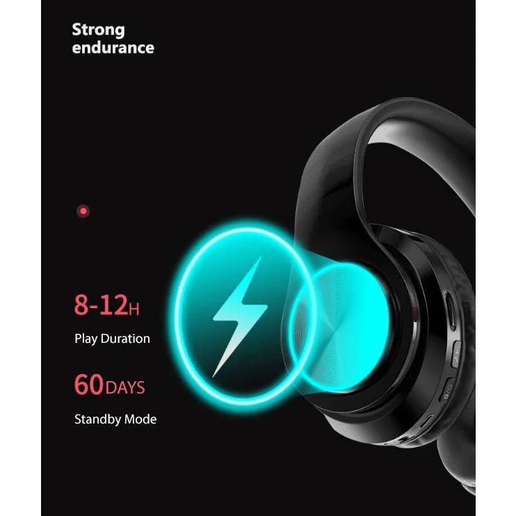 Bluetooth 5.0 Wireless Earphones Foldable Headset Stereo
