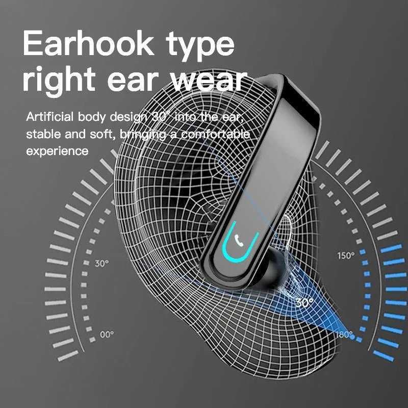 Bluetooth 5.1 Earhook Sport Headphone - Black - Electronics