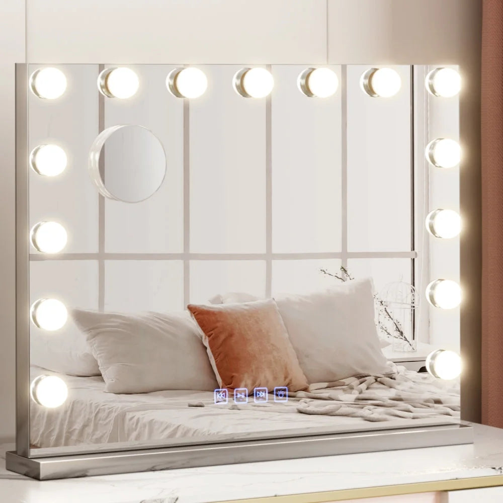 58x46cm makeup vanity table with pink vanity table and bunny mirror shape