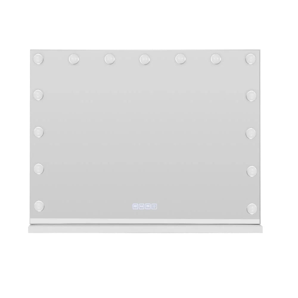 Mirror with bluetooth makeup hollywood led