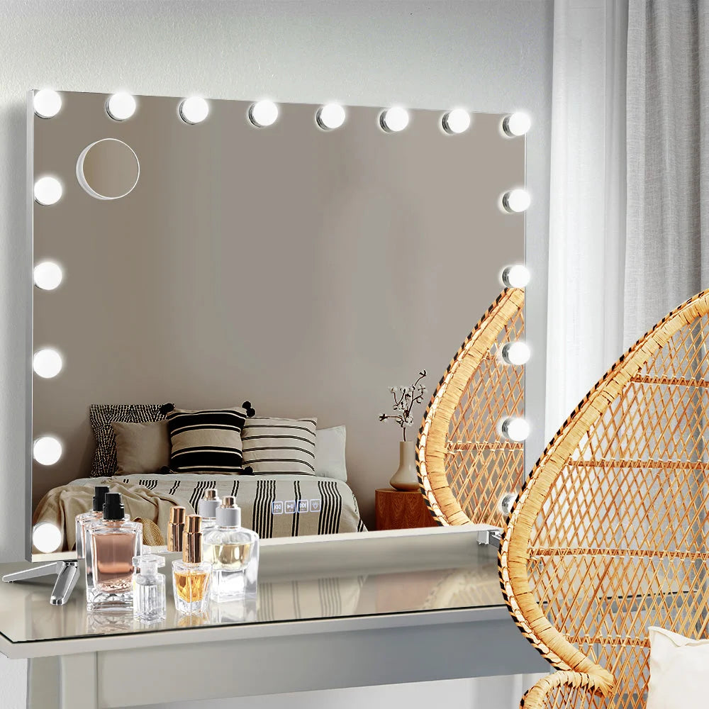 80x65cm mirror with bluetooth makeup hollywood light