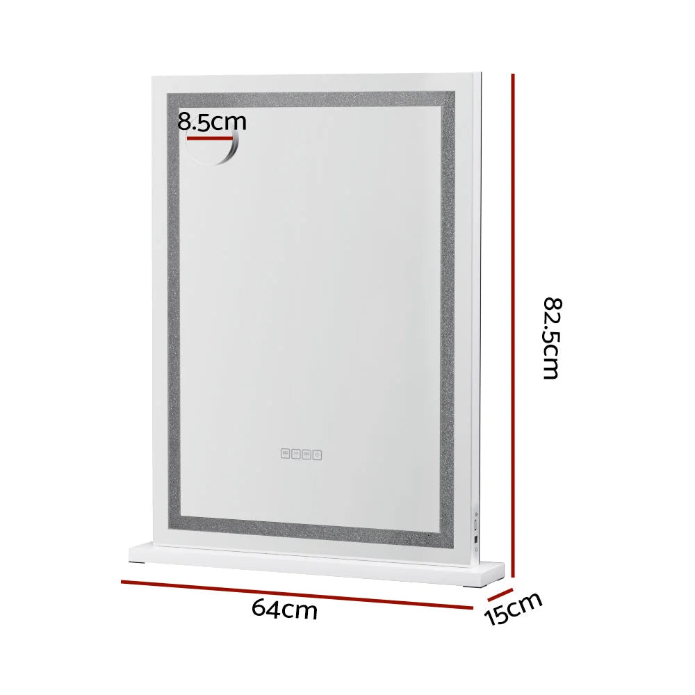 Bluetooth Makeup Mirror Hollywood Vanity 58x80cm with LED