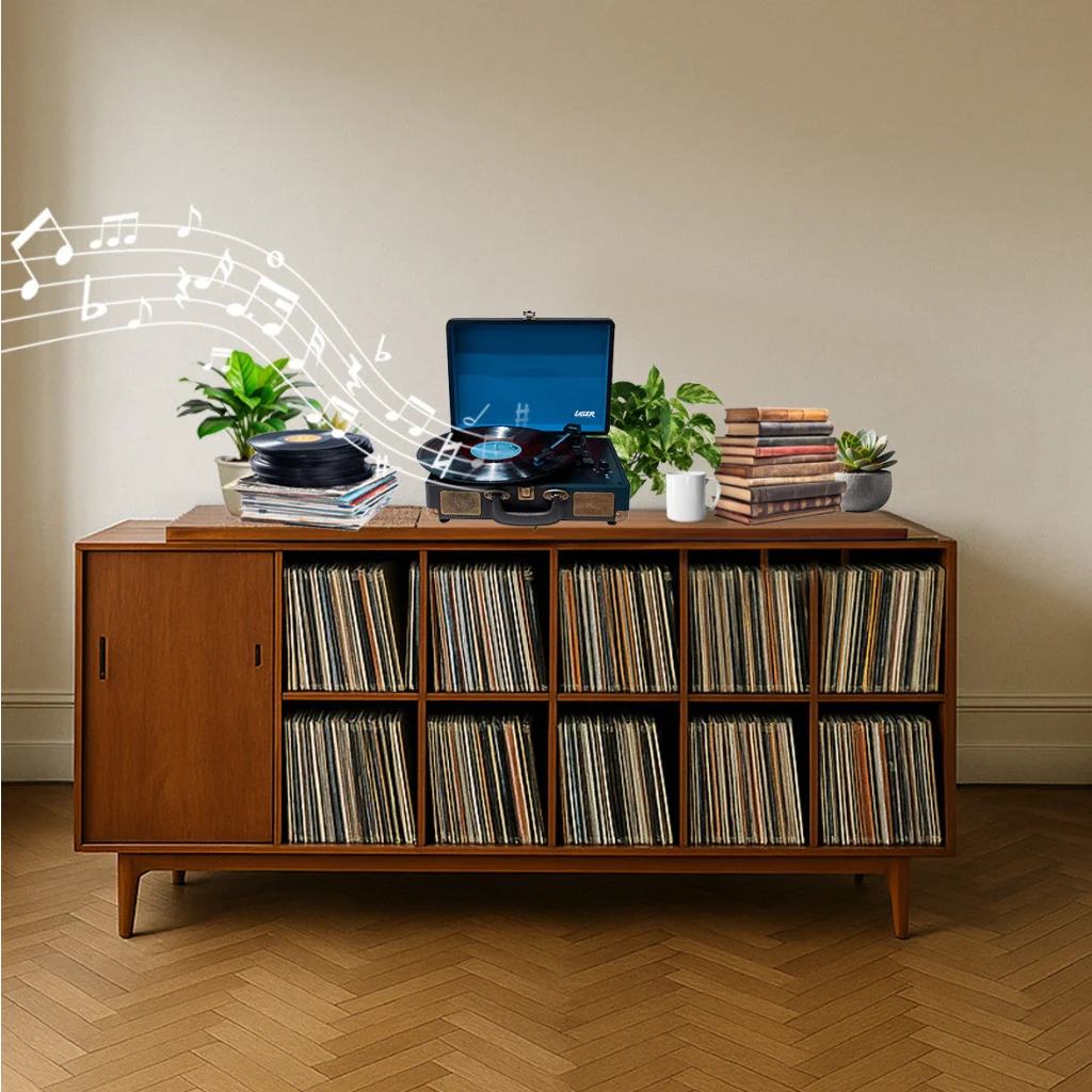 Bluetooth Suitcase Turntable with Speaker - Audio & Video >