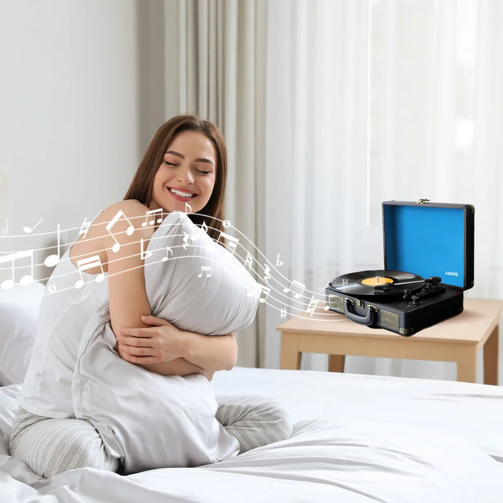 Bluetooth Suitcase Turntable with Speaker - Audio & Video >