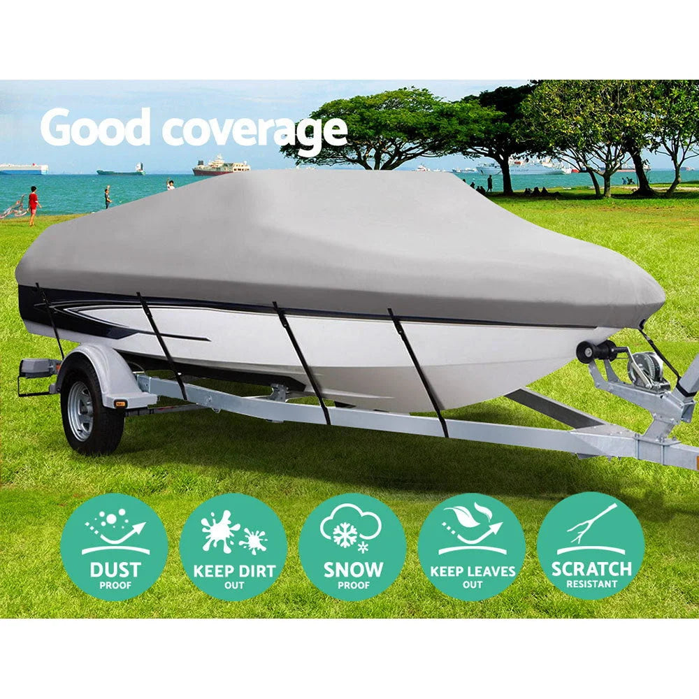 Boat Cover 16-18.5ft Waterproof Grey - Outdoor