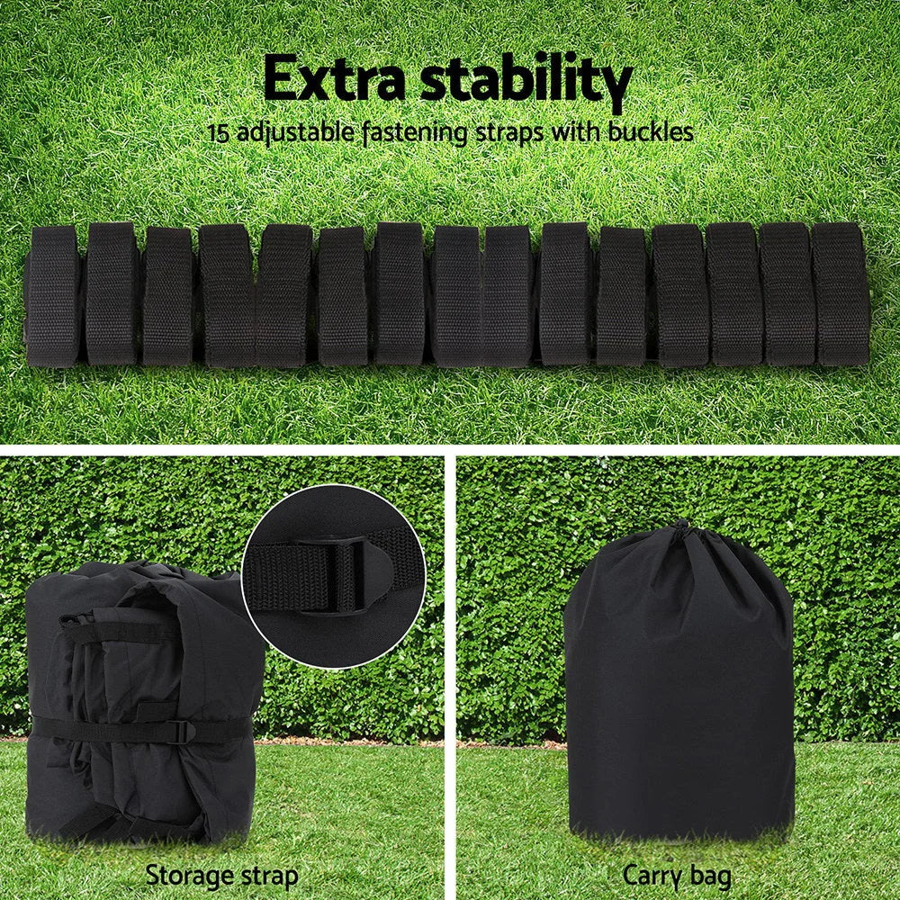 Black boat cover trailerable with material finish and practical fittings