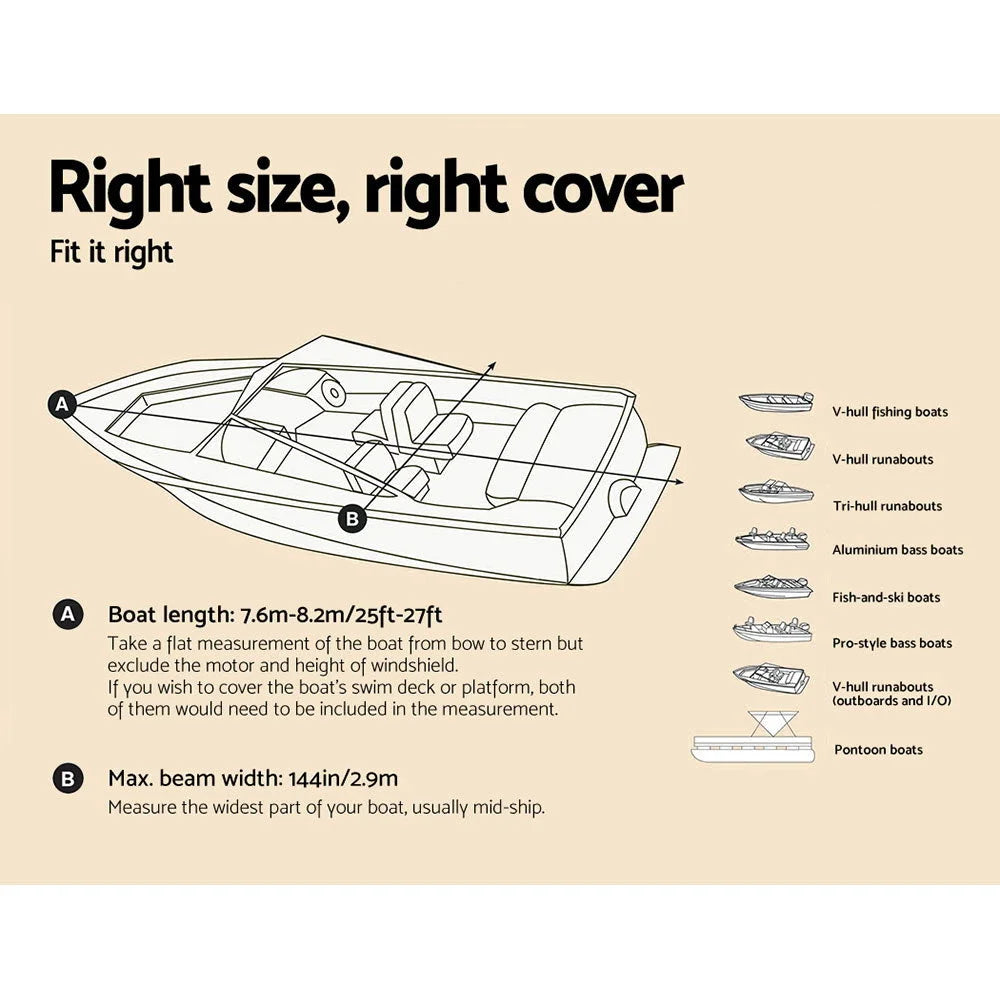 Boat Cover 25-27ft, Waterproof