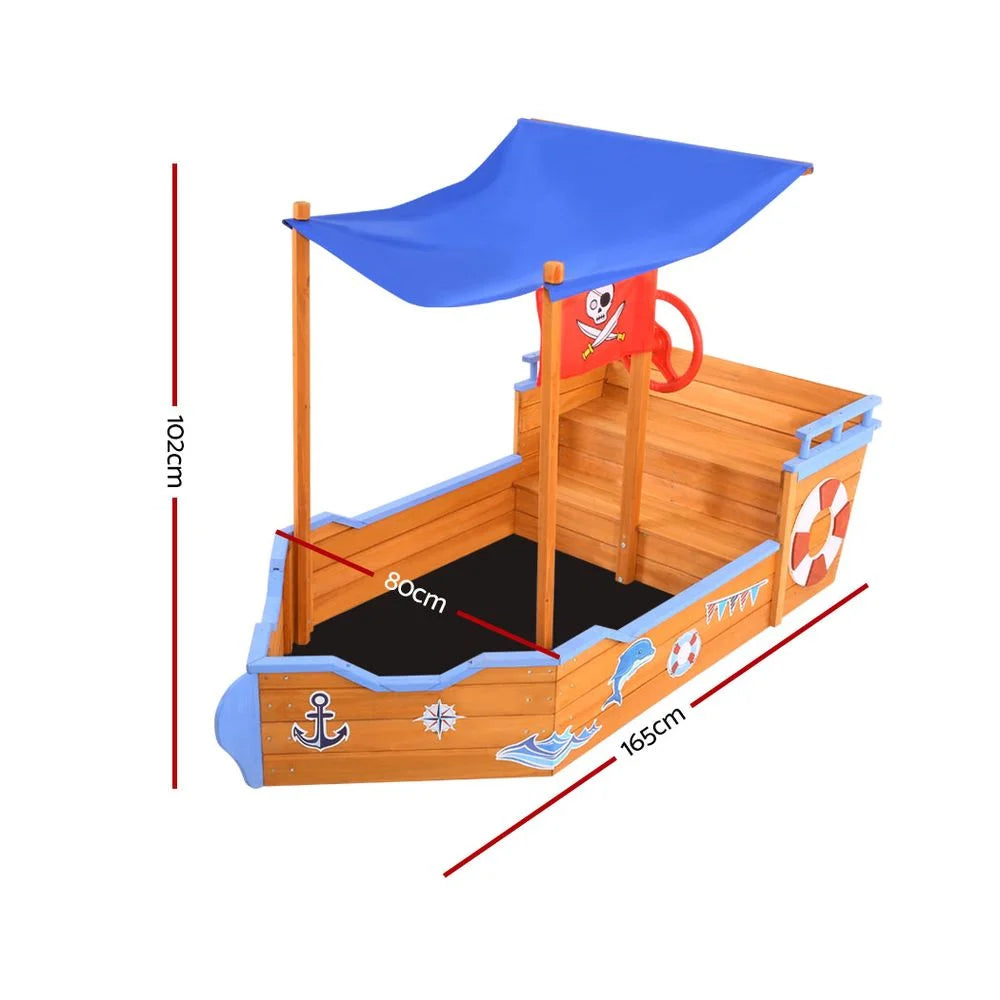 Boat Sand Pit with Canopy - Toys