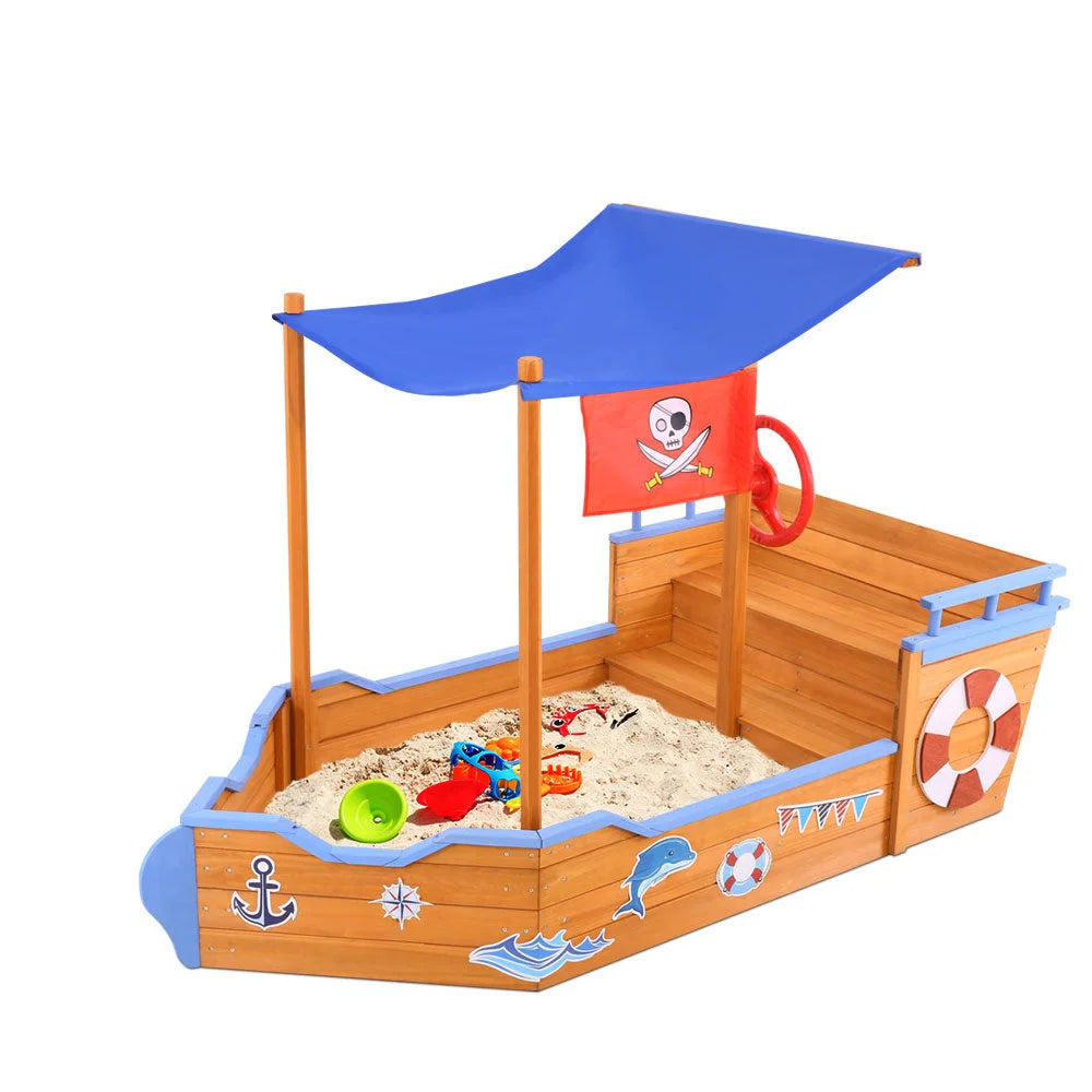 Boat Sand Pit with Canopy - Toys