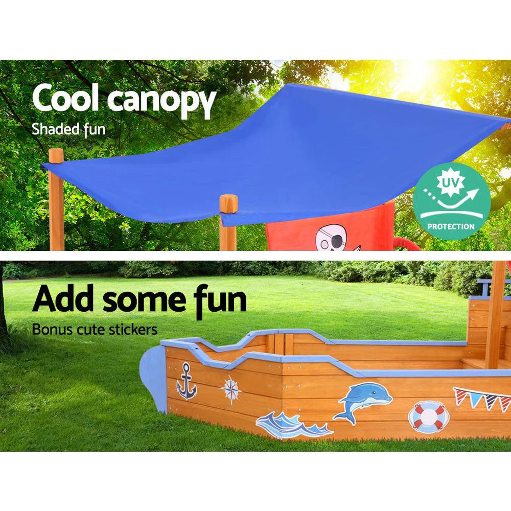 Boat Sand Pit with Canopy - Toys