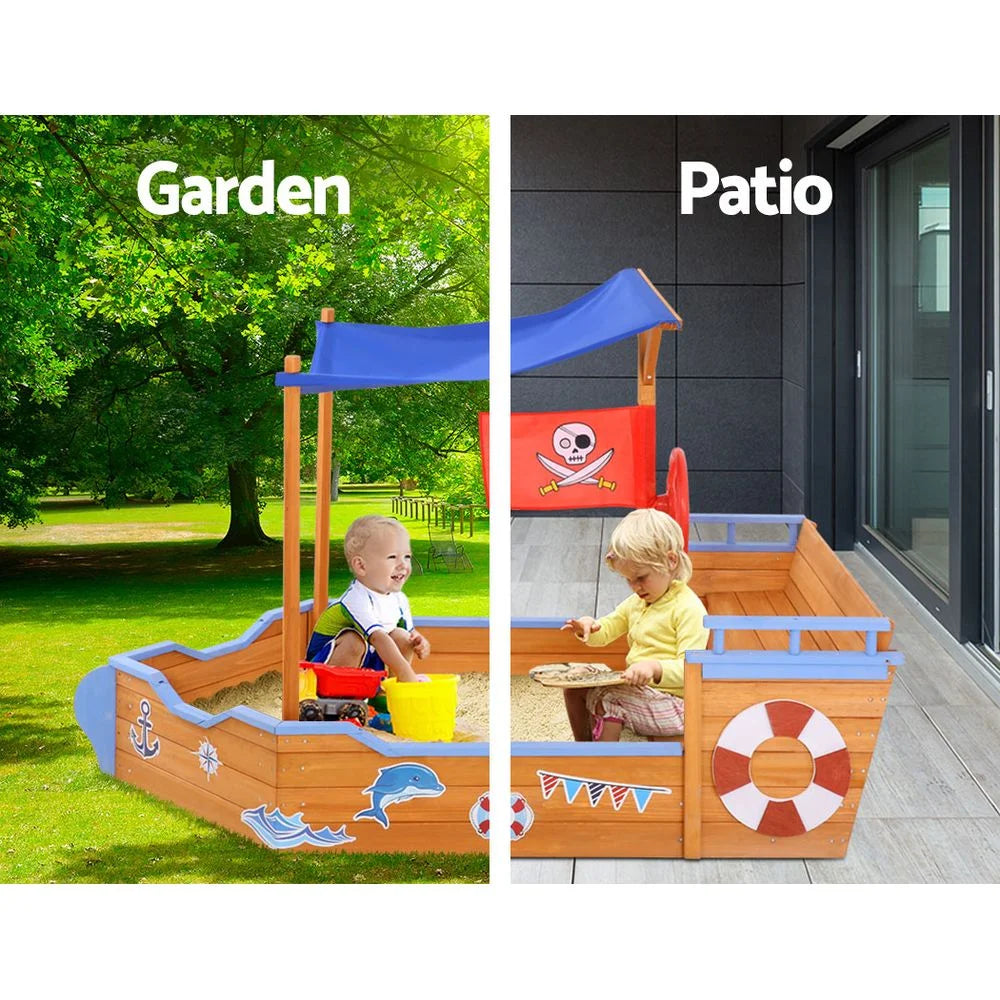 Boat Sand Pit with Canopy - Toys