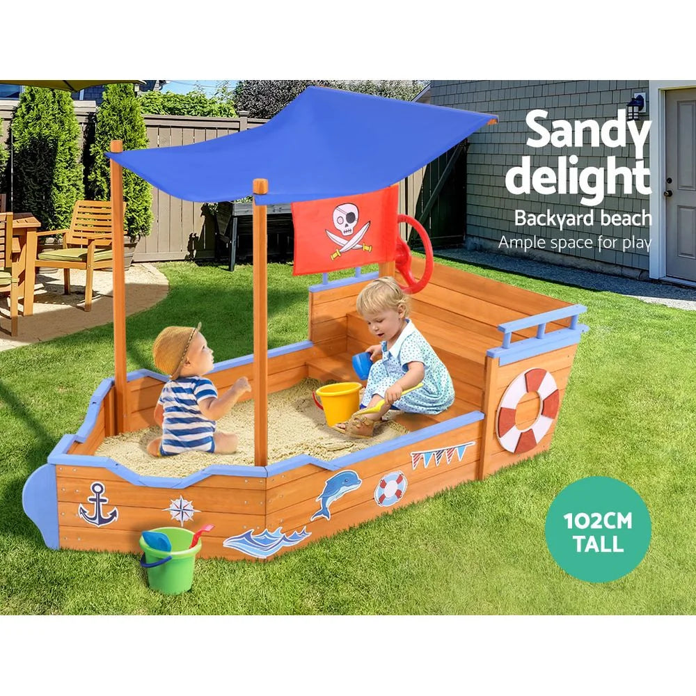 Boat Sand Pit with Canopy - Toys