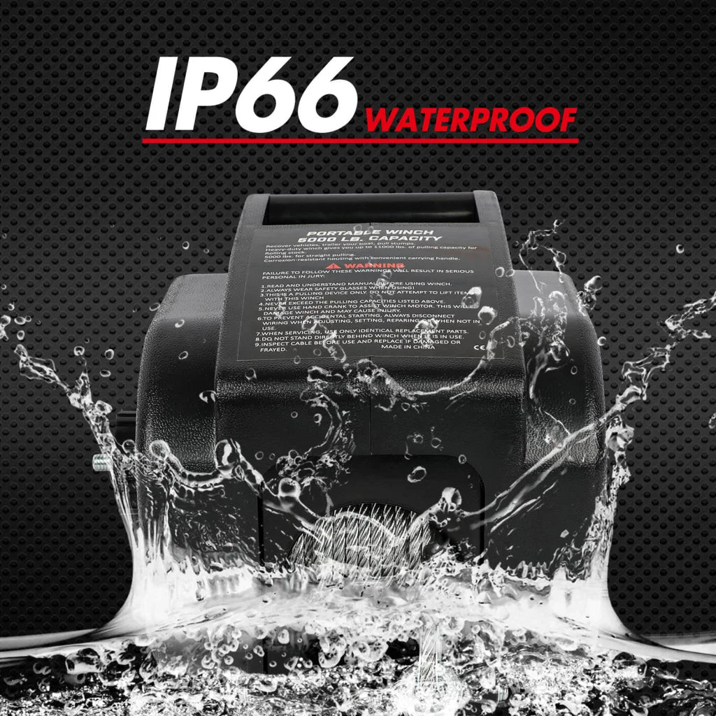 Boat Winch 12V 5000LBS Portable Detachable Marine Ship