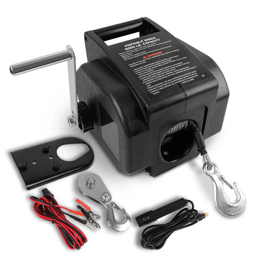 Boat Winch 12V 5000LBS Portable Detachable Marine Ship