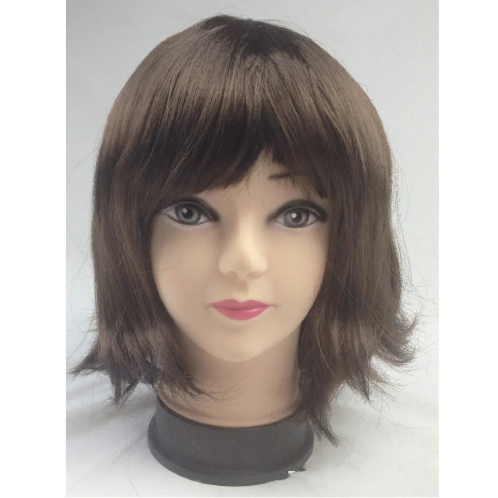 Bob Wig Costume Short Straight Fringe Cosplay Party Full