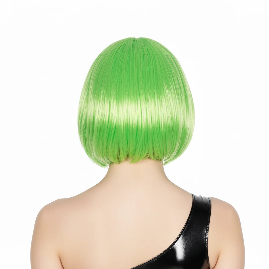 Bob Wig Costume Short Straight Fringe Cosplay Party Full