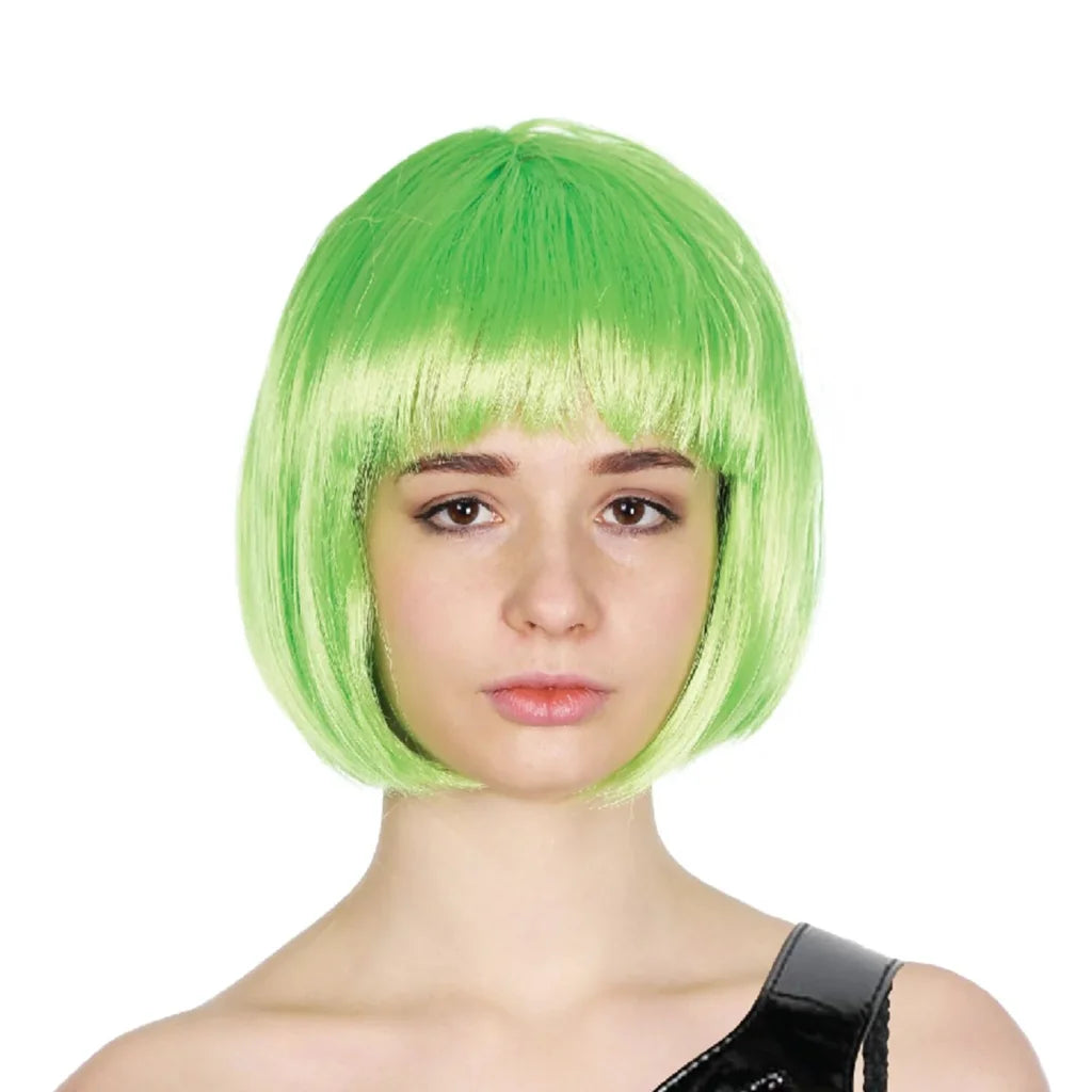 Bob Wig Costume Short Straight Fringe Cosplay Party Full