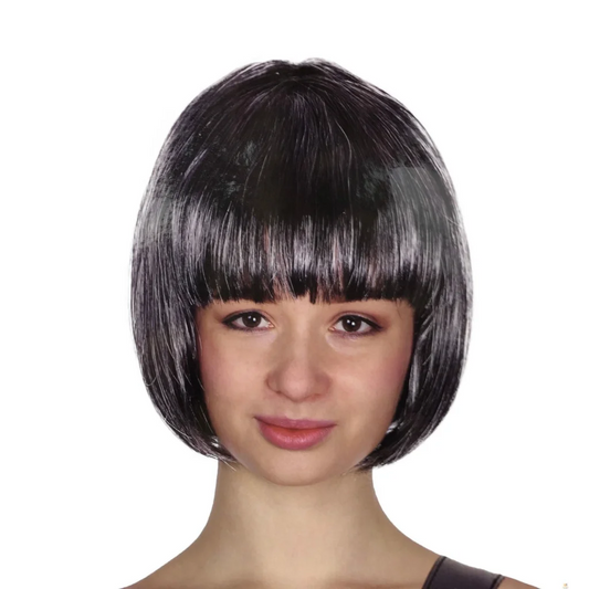 Bob Wig Costume Short Straight Fringe Cosplay Party Full