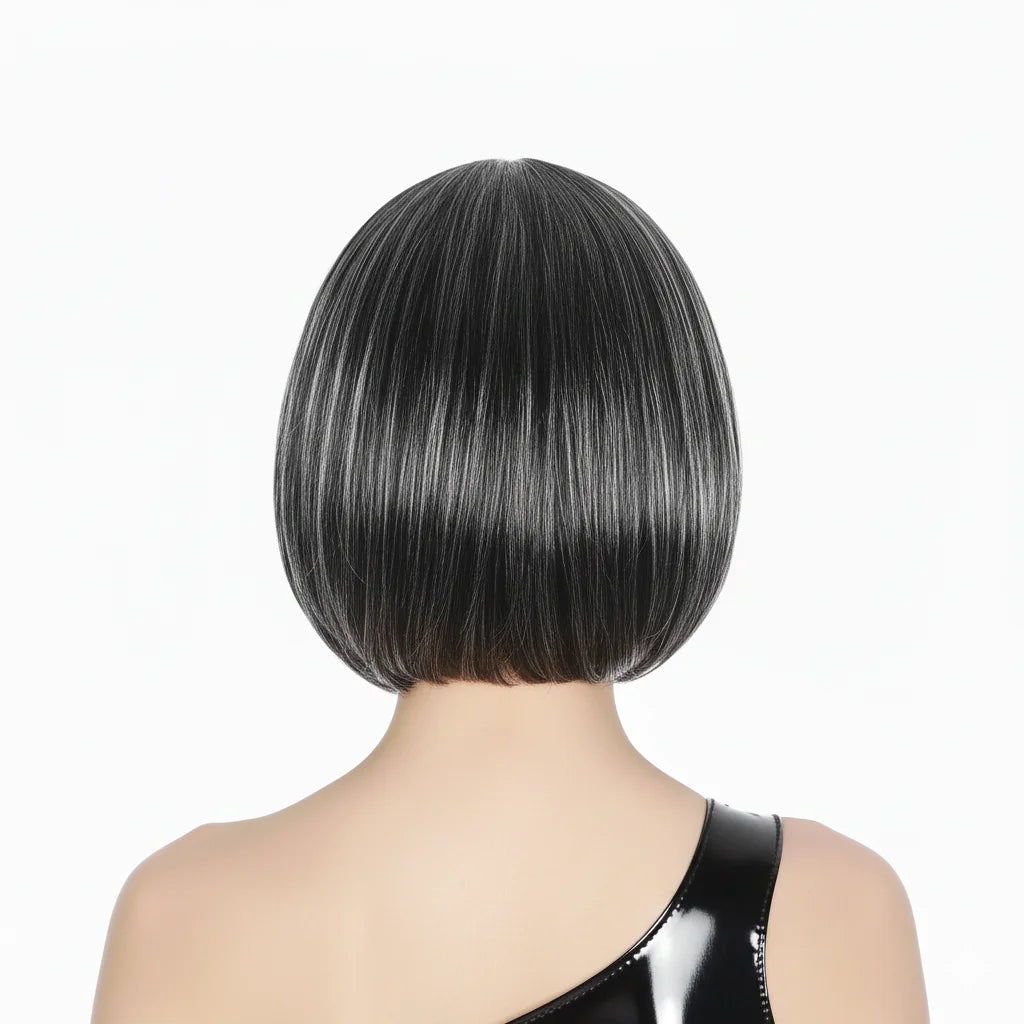 Bob Wig Costume Short Straight Fringe Cosplay Party Full
