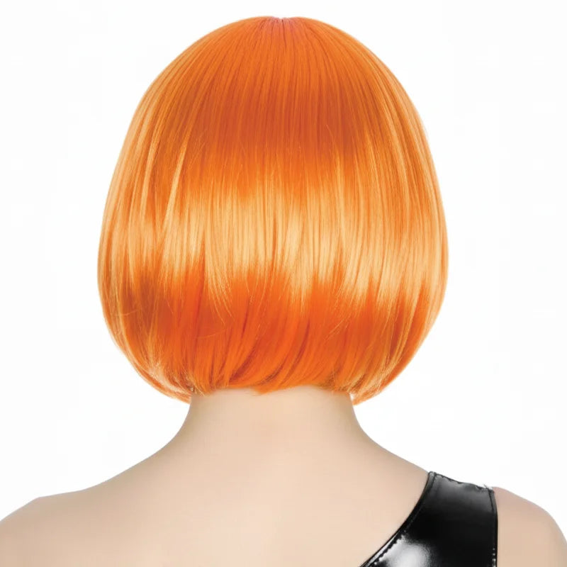 Bob Wig Costume Short Straight Fringe Cosplay Party Full