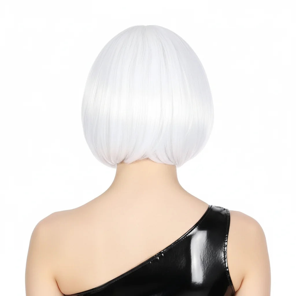 Bob Wig Costume Short Straight Fringe Cosplay Party Full