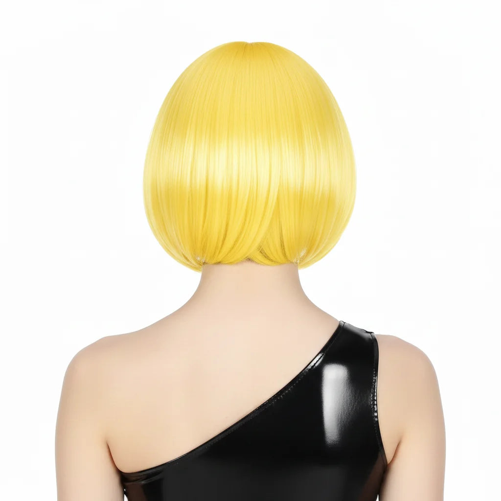 Bob Wig Costume Short Straight Fringe Cosplay Party Full