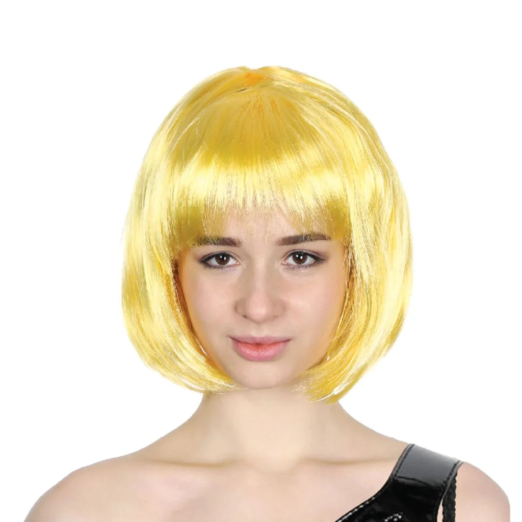 Bob Wig Costume Short Straight Fringe Cosplay Party Full